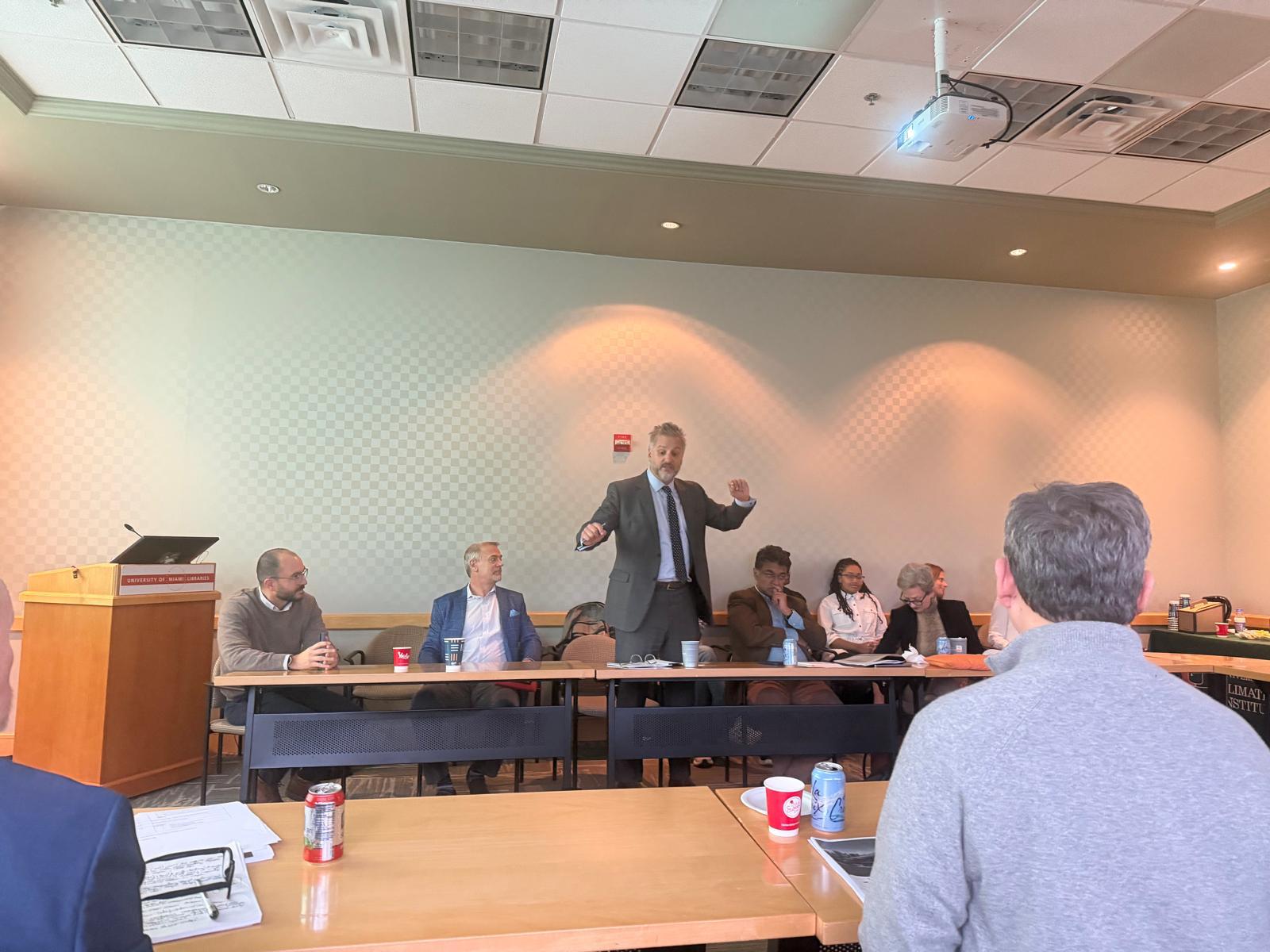 External Advisory Board members meeting with CRI leadership around a conference table